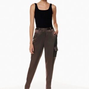 Aritizia Refined Cargo Satin Pants